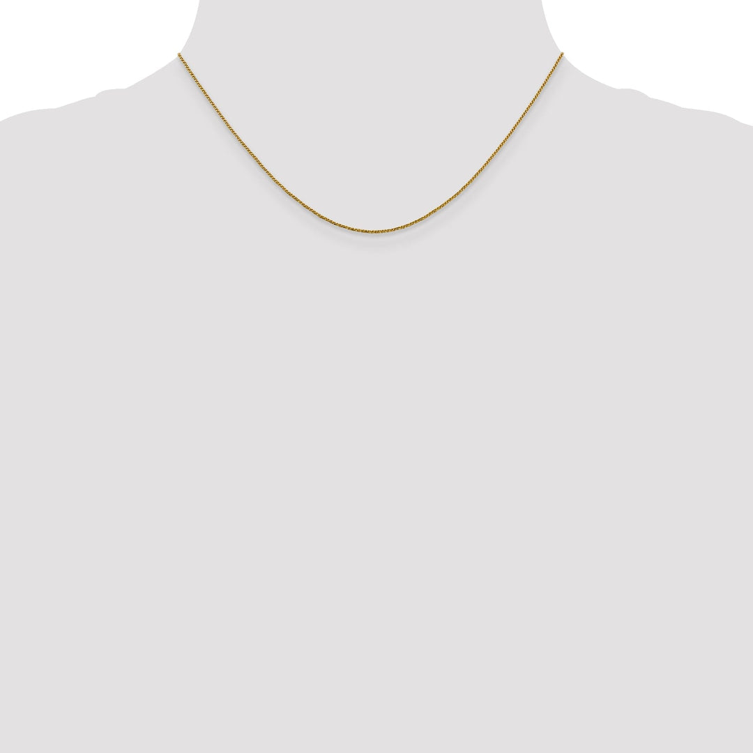 14k Yellow Gold .9 mm D.C Twisted Box Chain