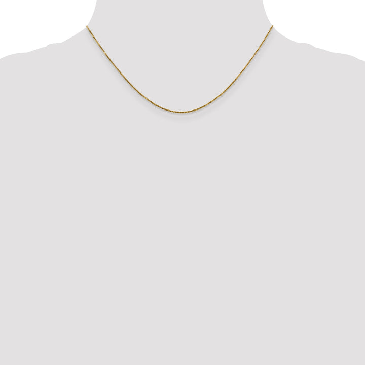 14k Yellow Gold .9 mm D.C Twisted Box Chain