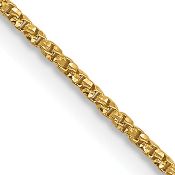 14k Yellow Gold .9 mm D.C Twisted Box Chain