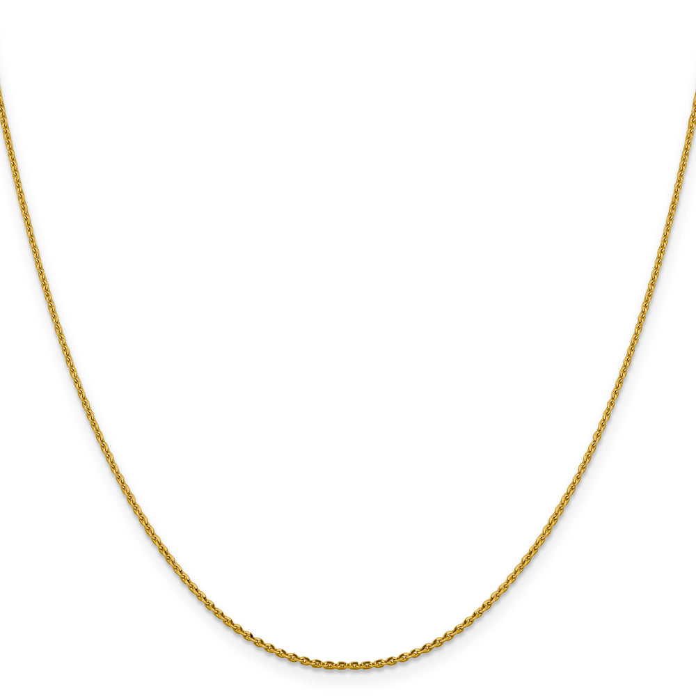 14k Yellow Gold 1.25 m DC Oval Cable Link Chain