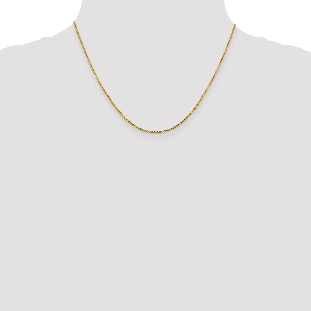 14k Yellow Gold 1.25 m DC Oval Cable Link Chain
