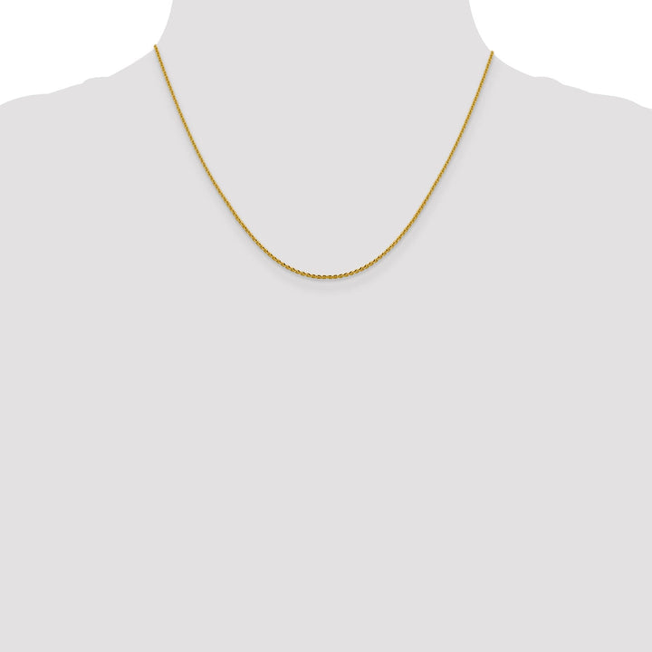 14k Yellow Gold 1.25 m DC Oval Cable Link Chain