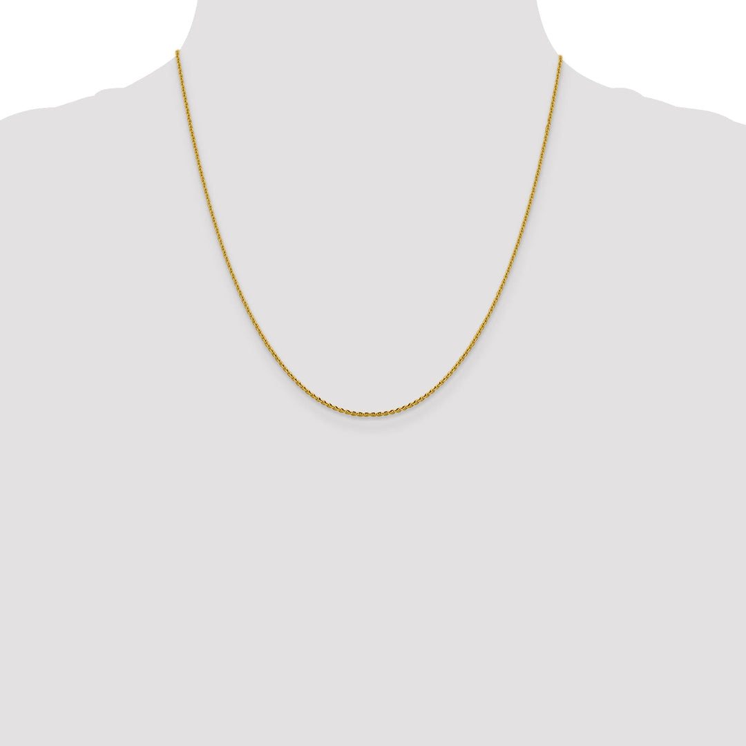 14k Yellow Gold 1.25 m DC Oval Cable Link Chain