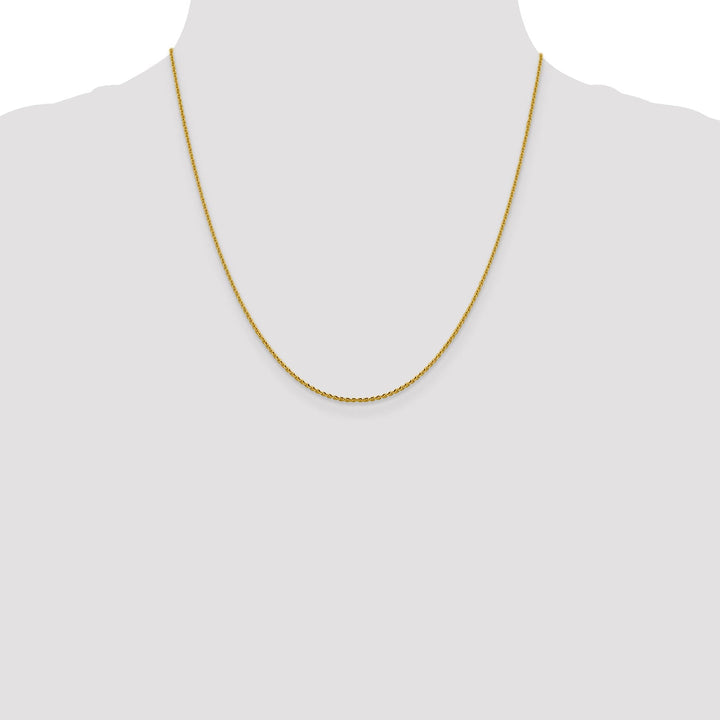 14k Yellow Gold 1.25 m DC Oval Cable Link Chain