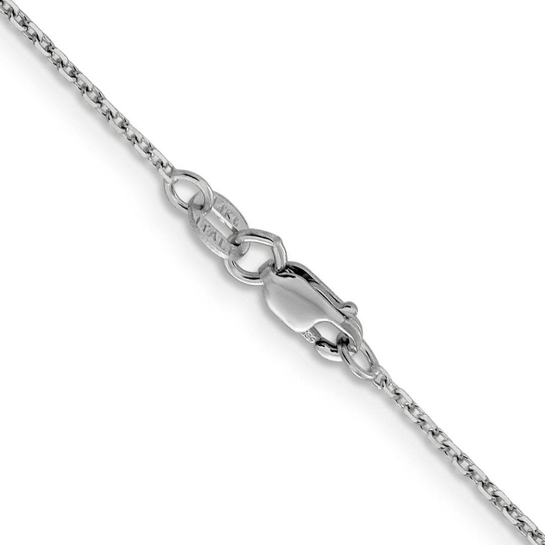 14K White Gold 1.25 mm D.C Rolo Chain