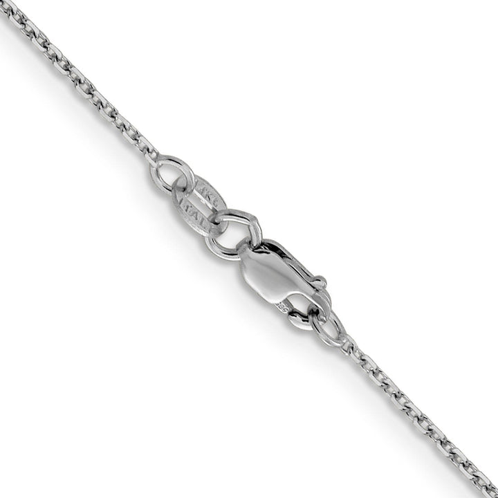 14K White Gold 1.25 mm D.C Rolo Chain