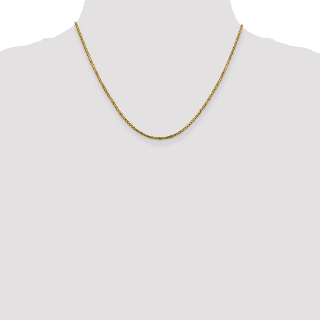 14k Yellow Gold 1.6 mm D.C Open Franco Chain