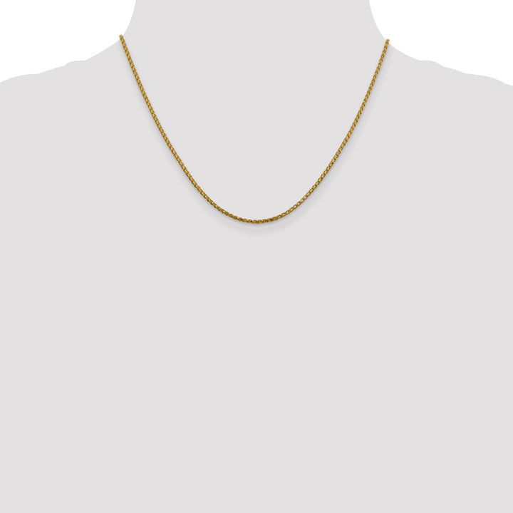 14k Yellow Gold 1.6 mm D.C Open Franco Chain