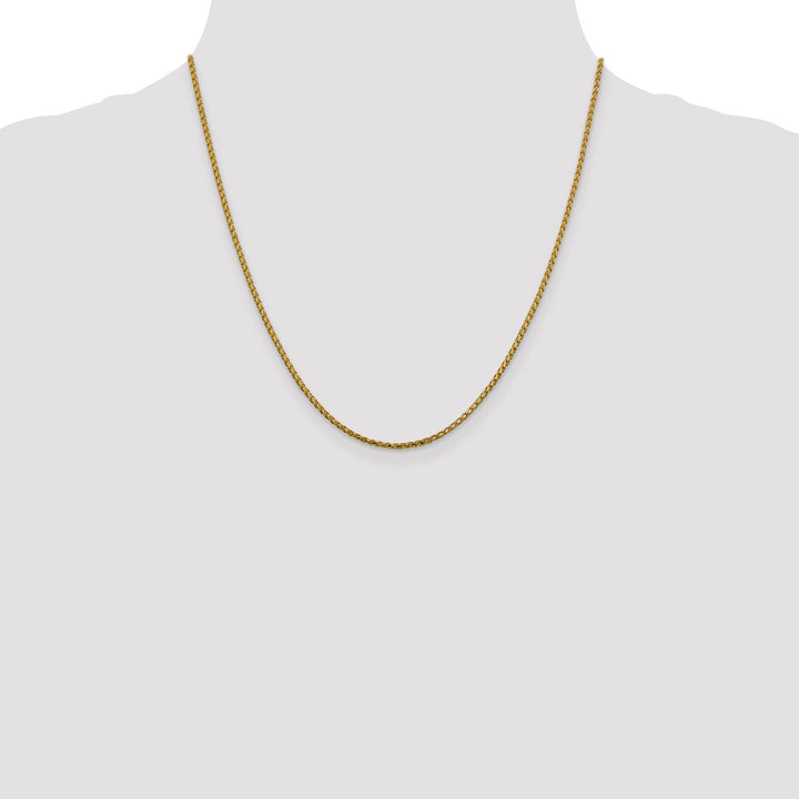 14k Yellow Gold 1.6 mm D.C Open Franco Chain