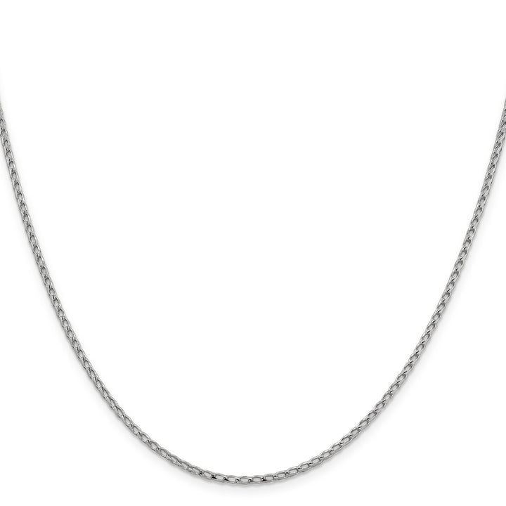 14K White Gold 2.1 mm D.C Open Franco Chain