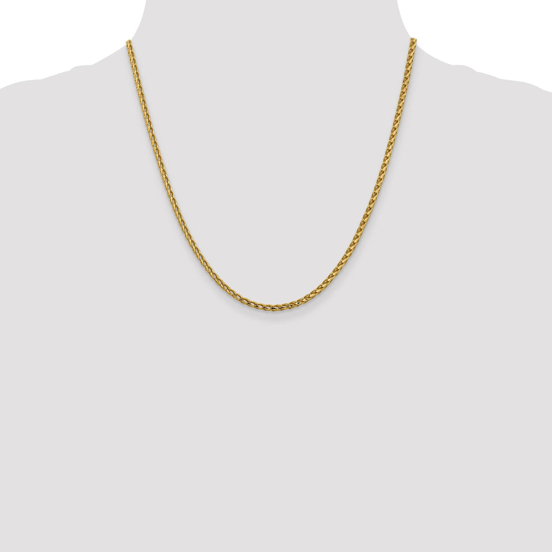 14k Yellow Gold 2.45 mm D.C Open Franco Chain