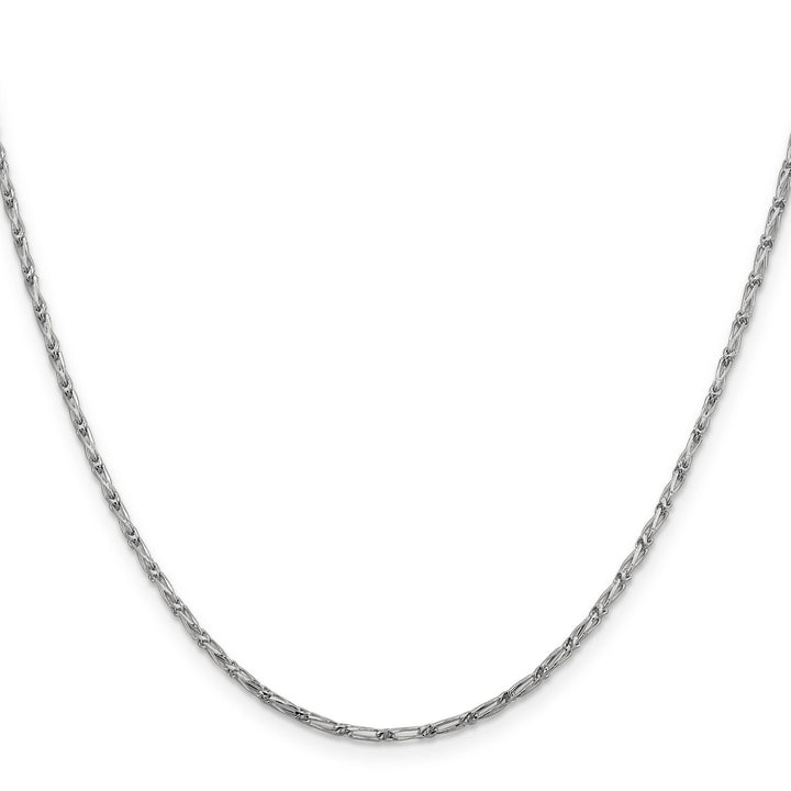 14K White Gold 1.6 m D.C Open Link Franco Chain