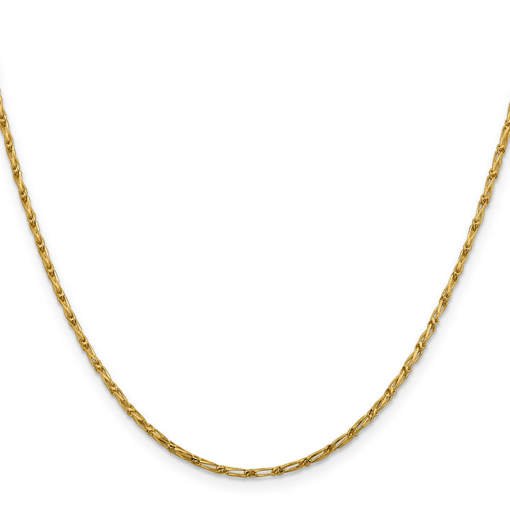 14k Yellow Gold 1.6 m DC Open Link Franco Chain