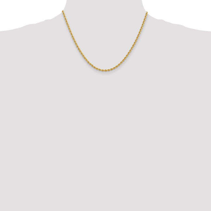 14k Yellow Gold 2.75mm Regular Rope Chain