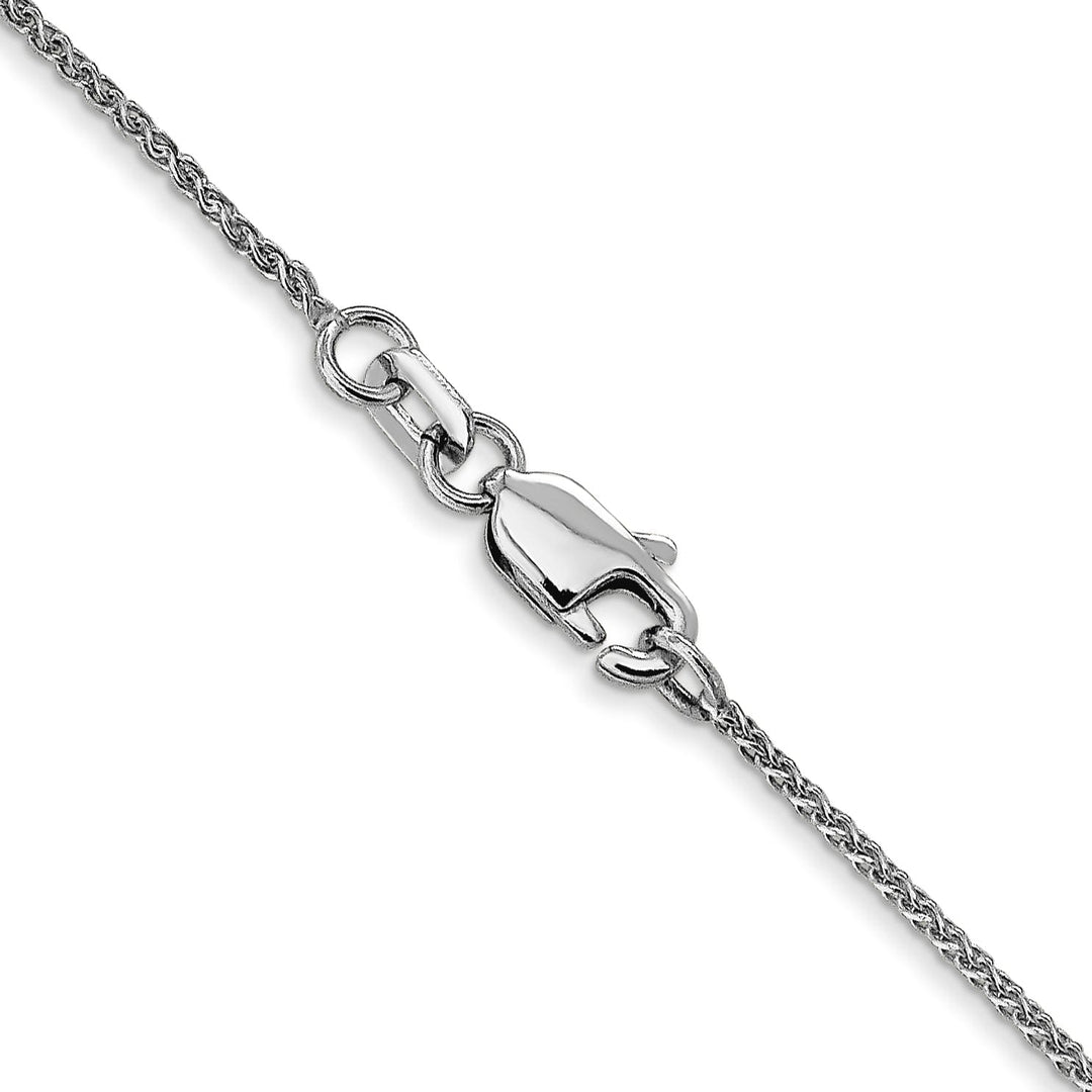 14k White Gold 1MM Spiga Pendant Chain