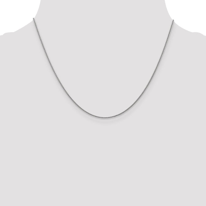 14k White Gold 1mm Spiga Chain