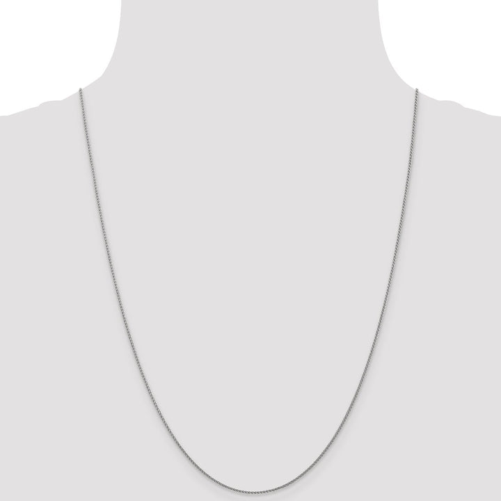 14k White Gold 1mm Spiga Chain