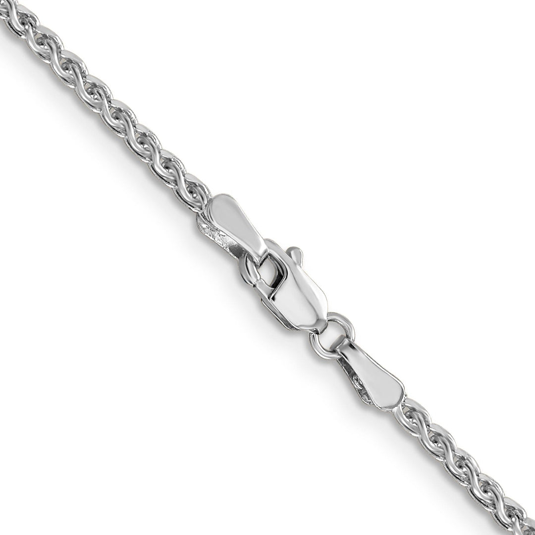 14k White Gold 1.8mm Solid D.C Spiga Chain