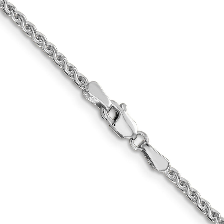 14k White Gold 1.8mm Solid D.C Spiga Chain
