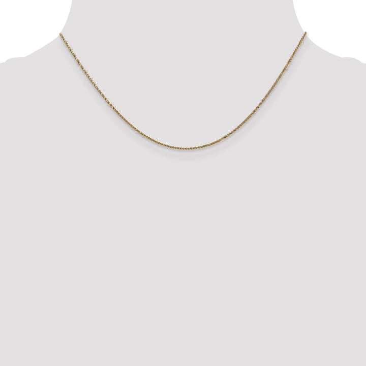 14k Yellow Gold 1mm Solid D.C Spiga Chain