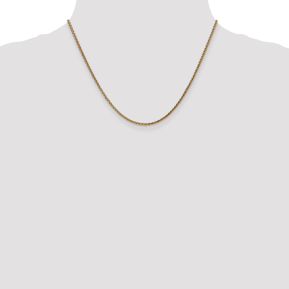 14k Yellow Gold 1.8mm Solid D.C Spiga Cha