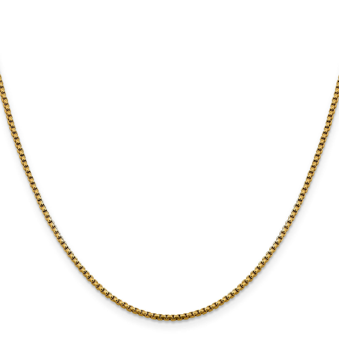 14k Yellow Gold 1.85 mm D.C Round Box Chain