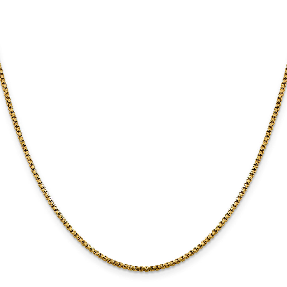 14k Yellow Gold 1.85 mm D.C Round Box Chain