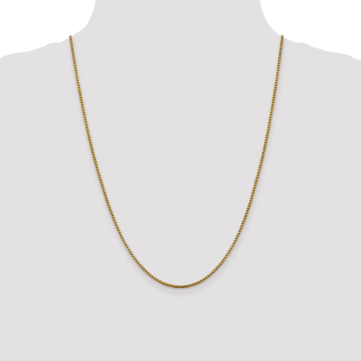14k Yellow Gold 1.85 mm D.C Round Box Chain