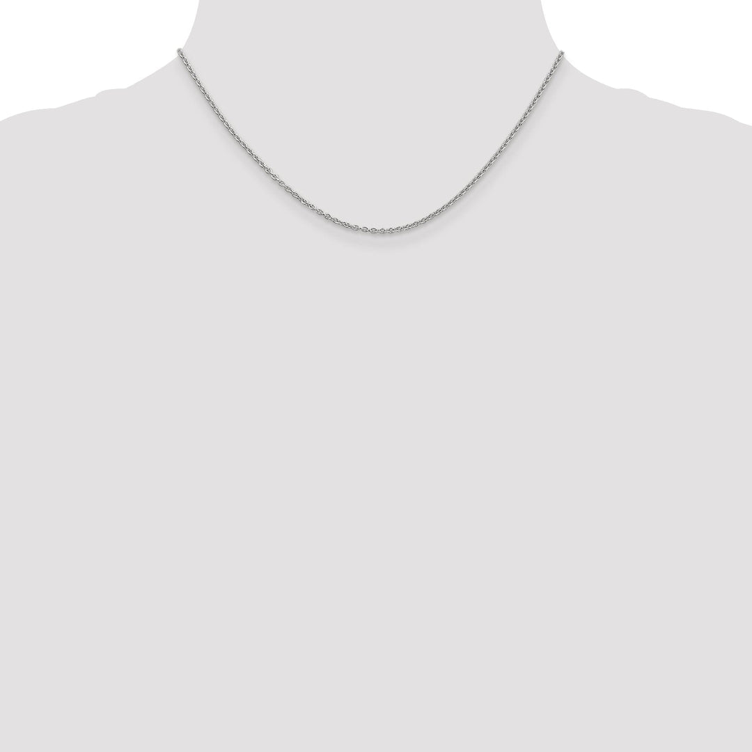 14K White Gold 1.8 m Round Cable Chain