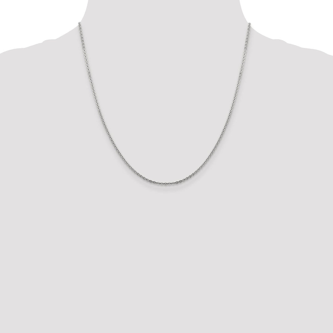 Leslie 14K White Gold 1.95 mm Flat Cable Chain