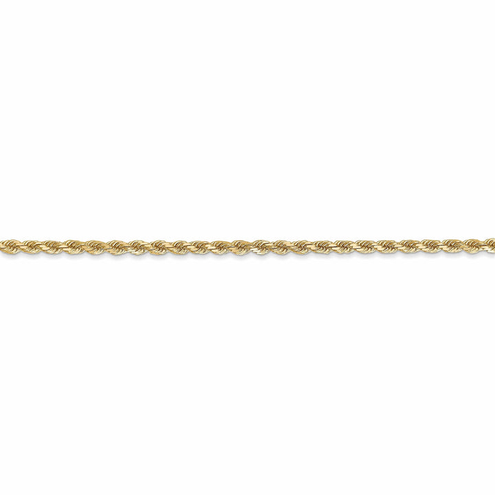 10k Yellow Gold 2.25mm D.C Rope Chain