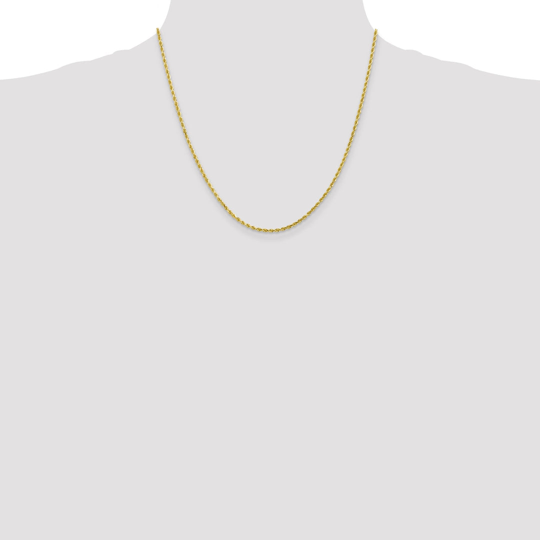 10k Yellow Gold 2.25mm D.C Rope Chain