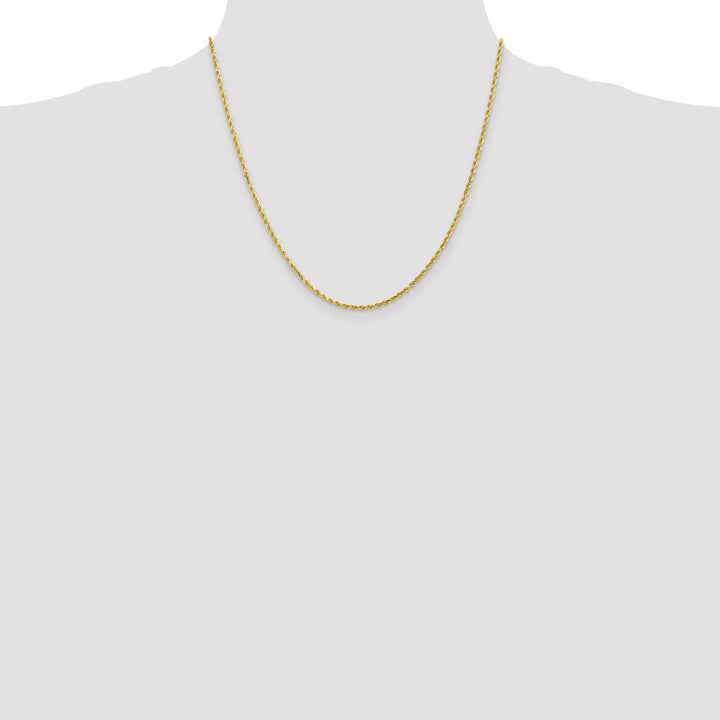 10k Yellow Gold 2.25mm D.C Rope Chain