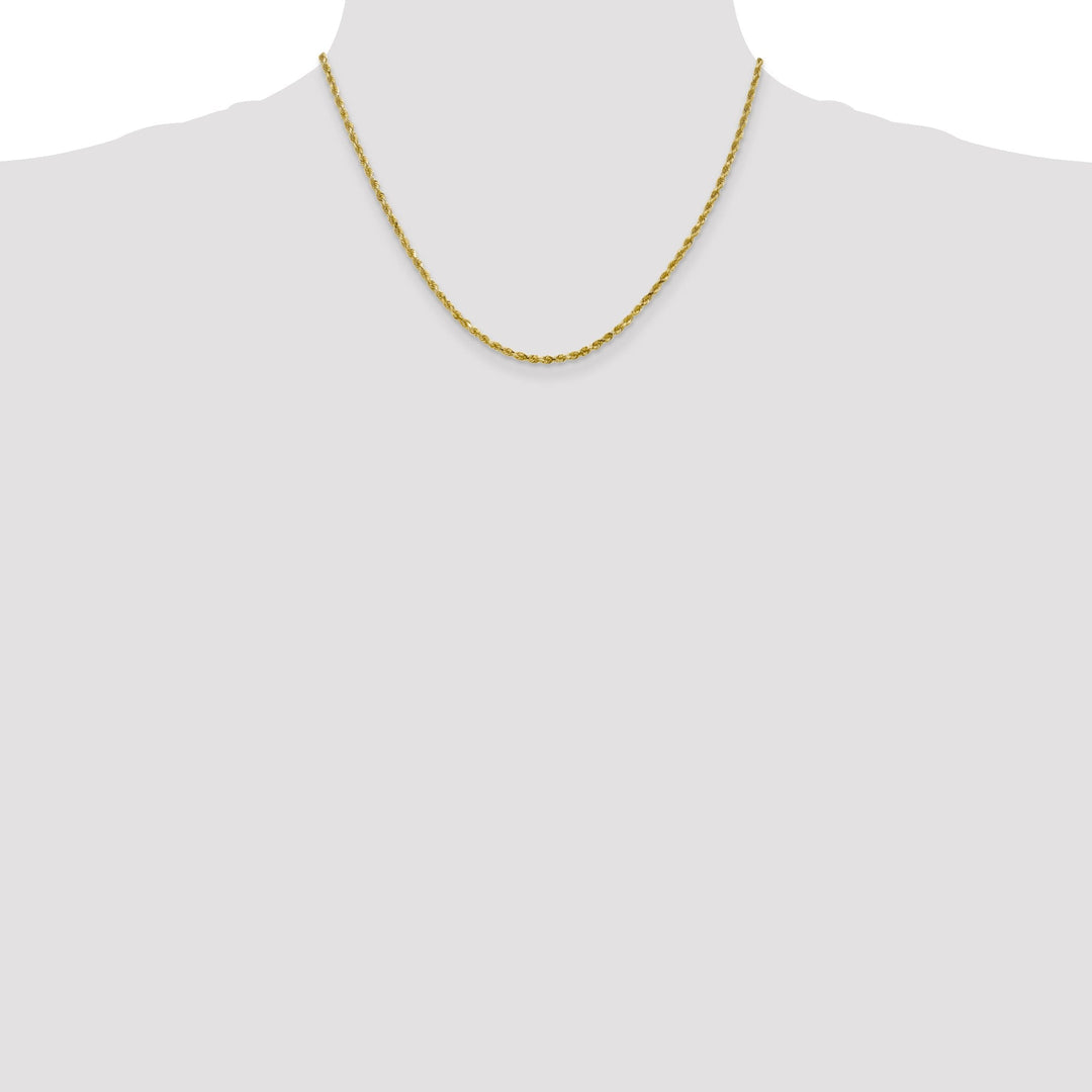 10k Yellow Gold 2.5mm D.C Rope Chain