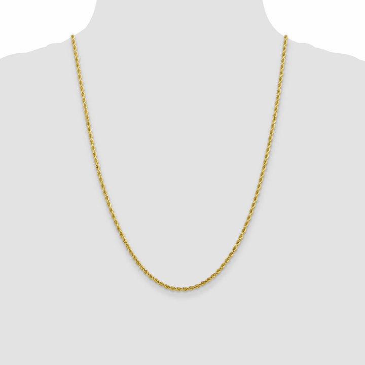 10k Yellow Gold 2.75mm D.C Rope Chain