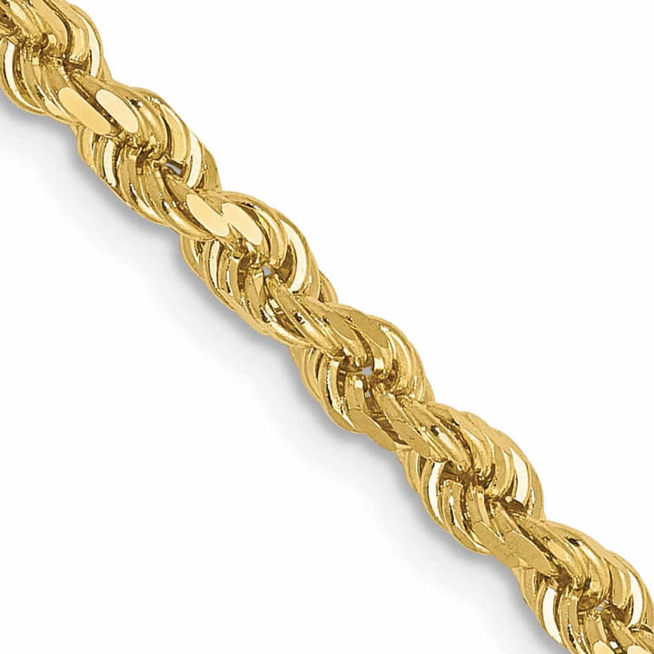 10k Yellow Gold 2.75mm D.C Rope Chain