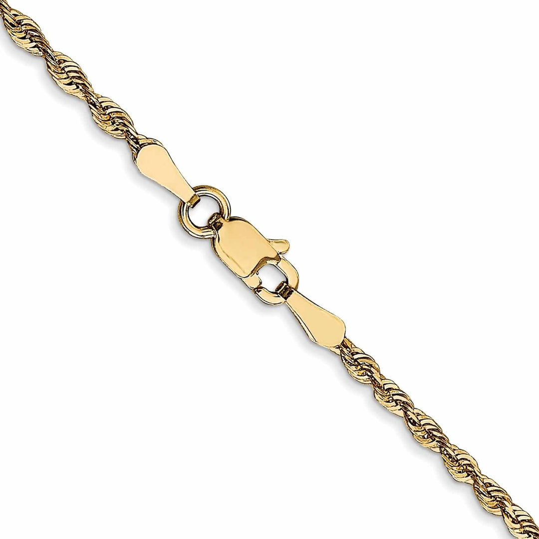 10k Yellow Gold 2.00m D.C Lightweight Rope Chain