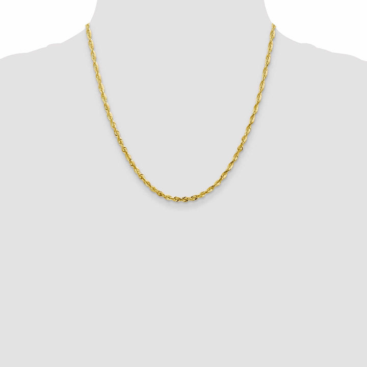 10k Yellow Gold 3.5m D.C Lightweight Rope Chain