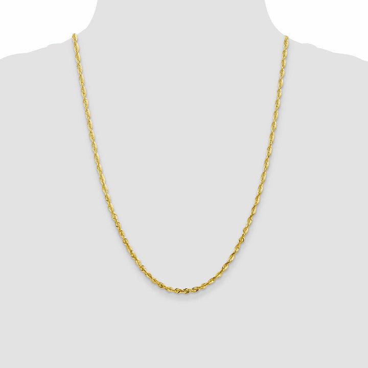 10k Yellow Gold 3.5m D.C Lightweight Rope Chain