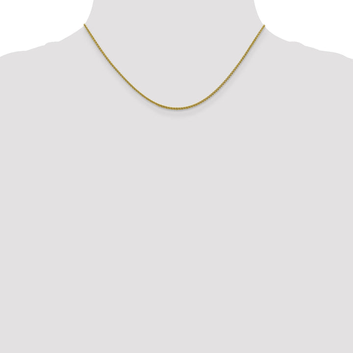 Leslie 10k Yellow Gold 1.5mm Spiga Wheat Chain