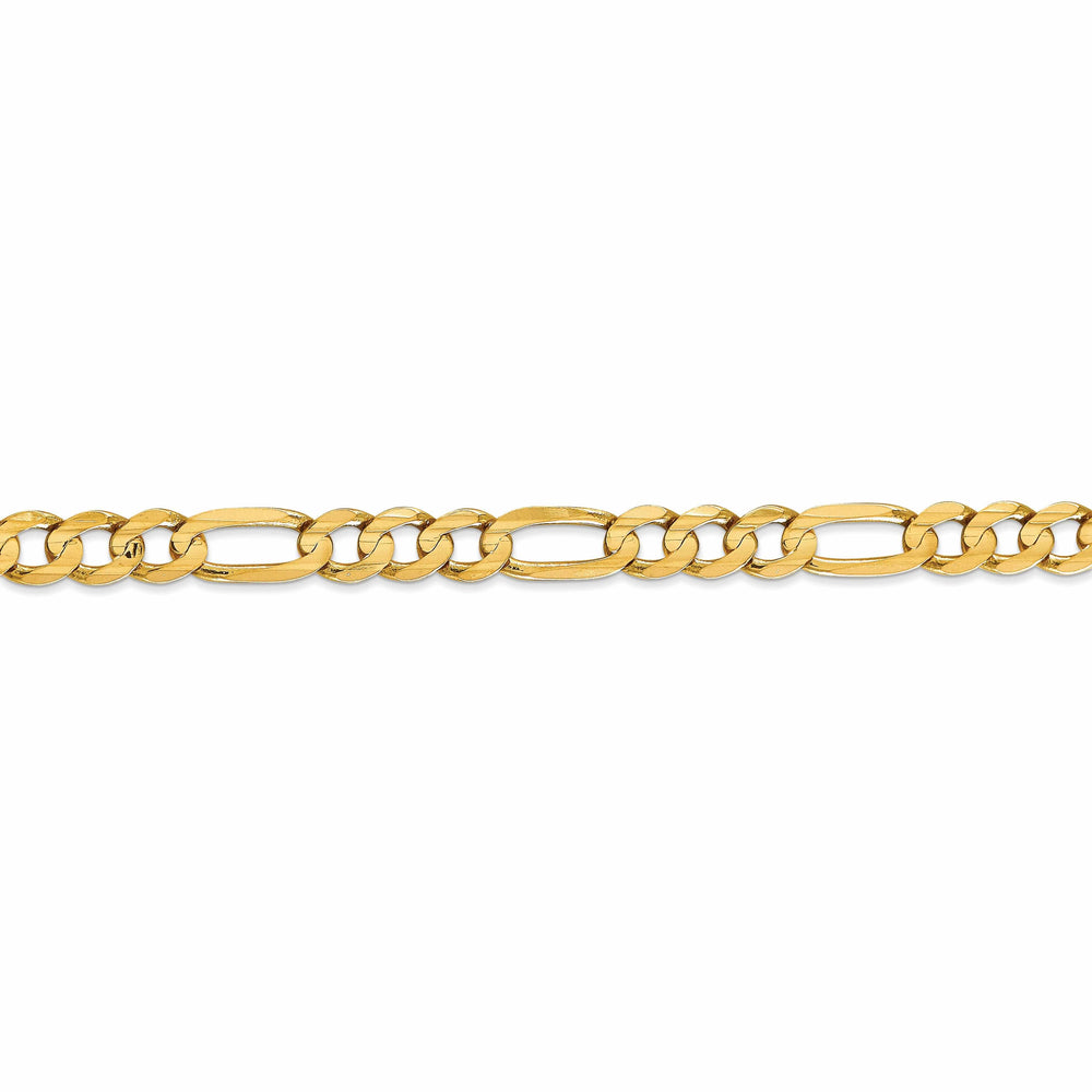 10k Yellow Gold 6.0mm Concave Figaro Chain