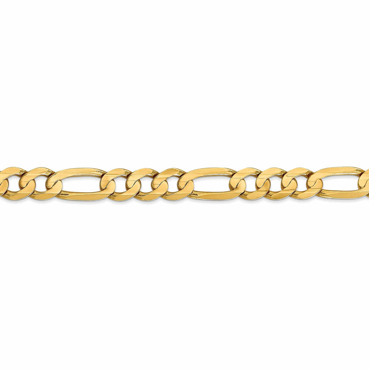 10k Yellow Gold 7.5mm Concave Figaro Chain