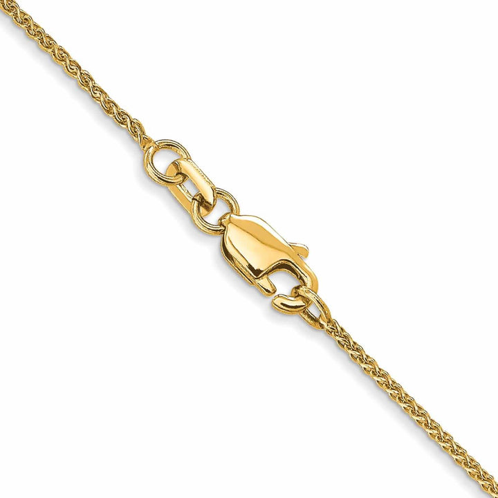 10k Yellow Gold 1mm D.C Wheat Chain