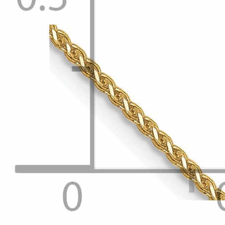 10k Yellow Gold 1mm D.C Wheat Chain