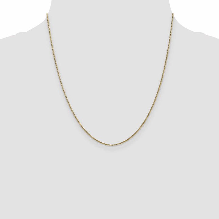 10k Yellow Gold 1mm D.C Wheat Chain