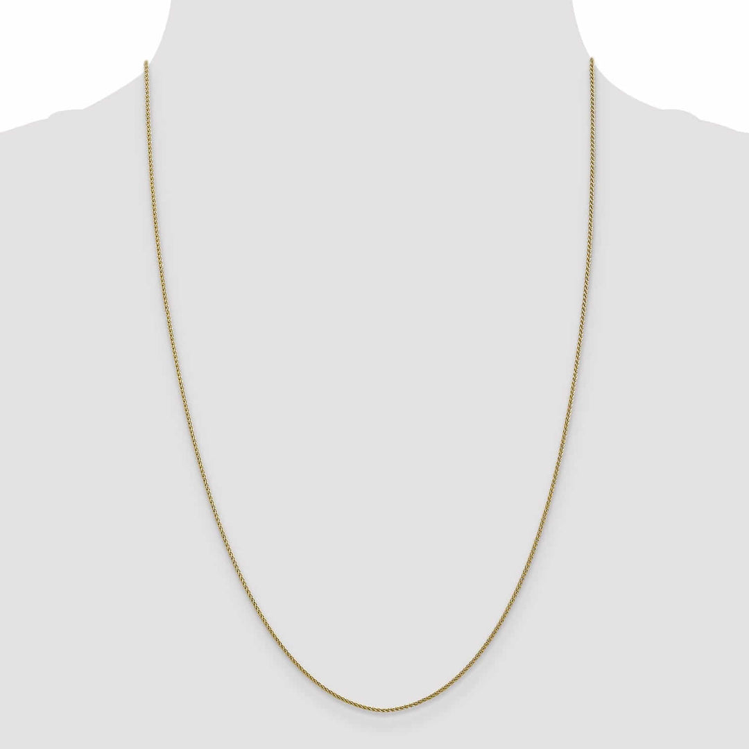 10k Yellow Gold 1mm D.C Wheat Chain