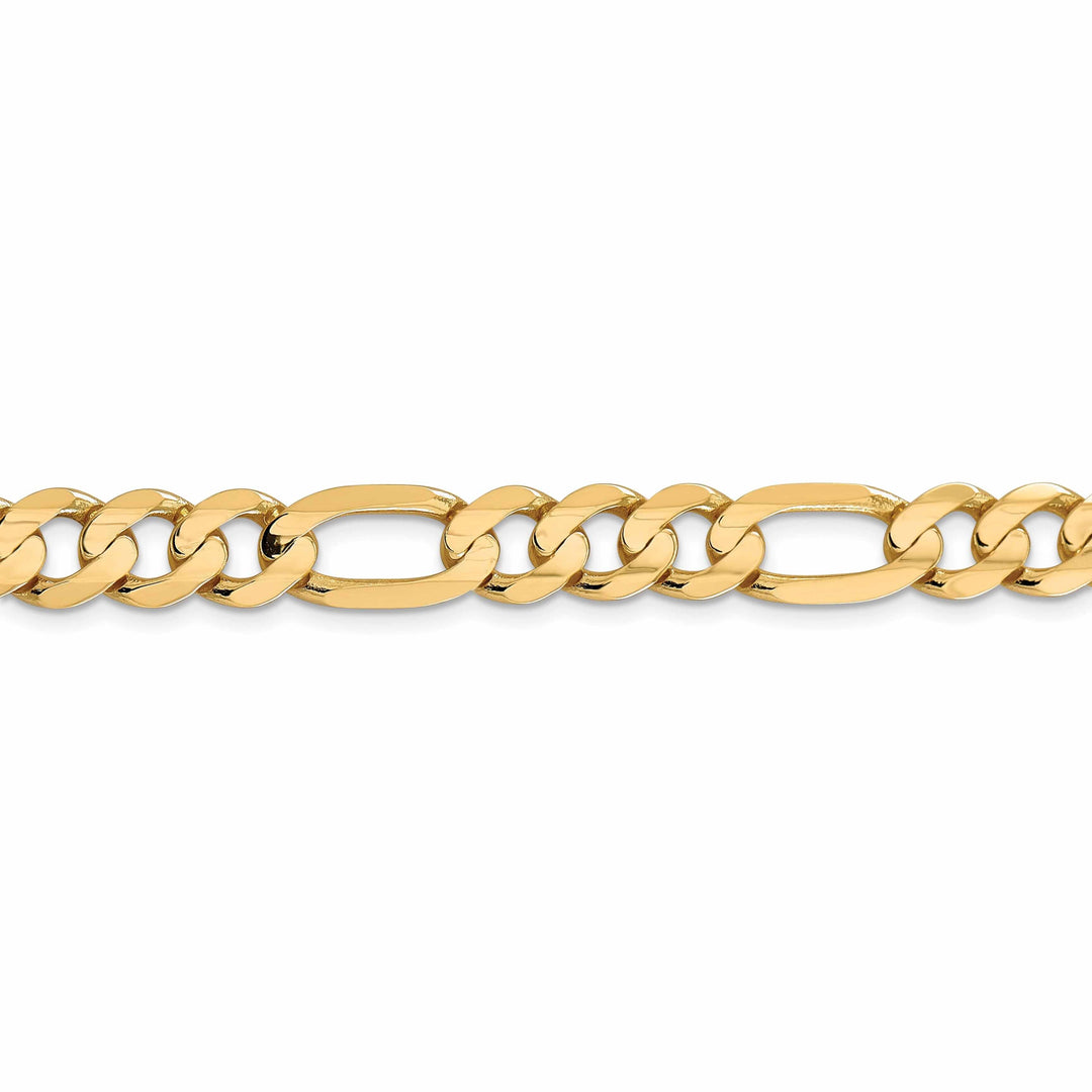 10k Yellow Gold 8.75mm Concave Figaro Chain