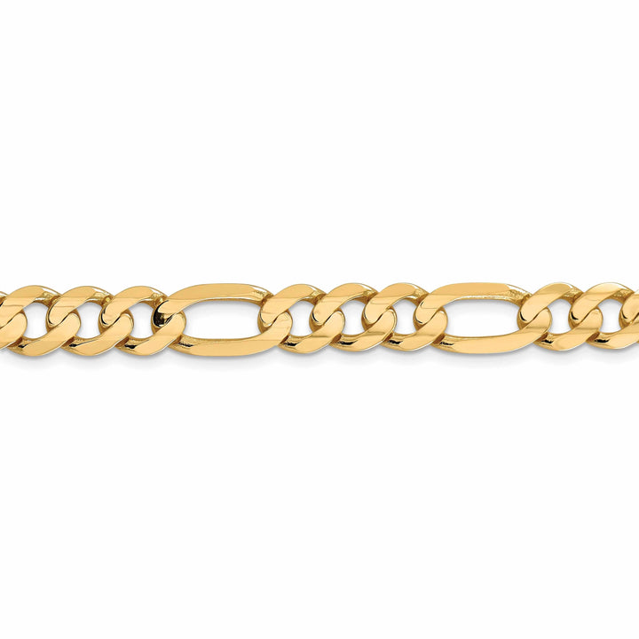 10k Yellow Gold 8.75mm Concave Figaro Chain