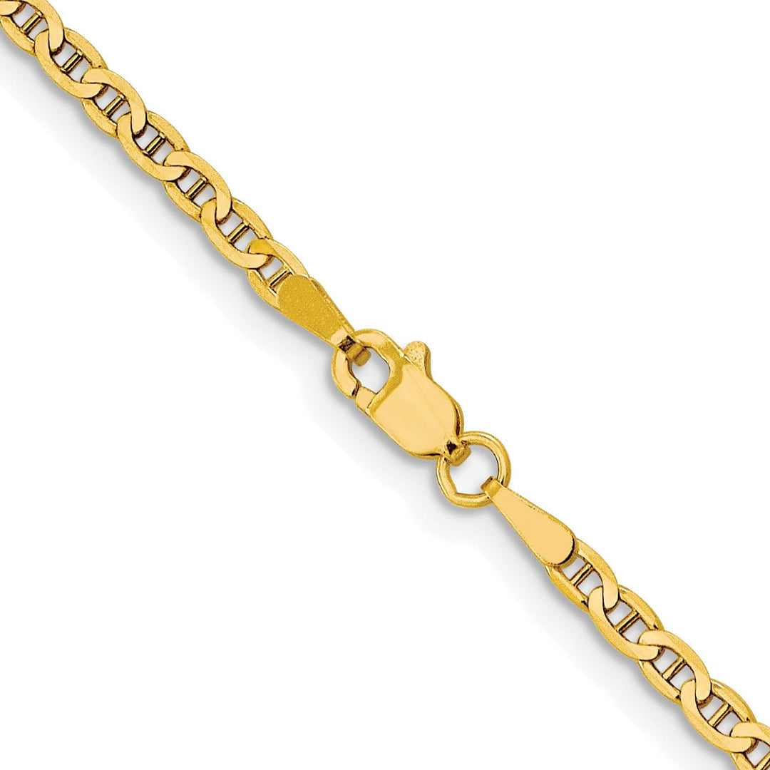 Leslie 10k Yellow Gold 2.4mm Flat Anchor Chain