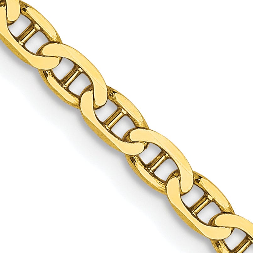 Leslie 10k Yellow Gold 2.4mm Flat Anchor Chain